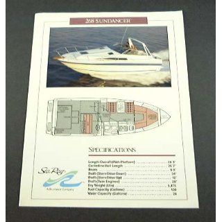 1989 89 SEA RAY 268 SUNDANCER Boat BROCHURE: Everything