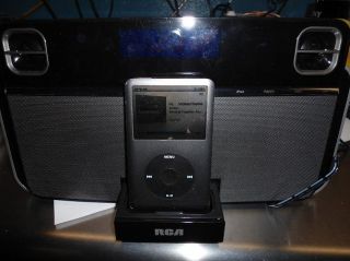 RCA RC66IR iPod iPhone Dual Alarm Clock Radio with Docking Station