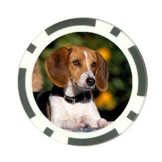 Beagle puppy cute Poker Chip Card Guard Great Gift Idea