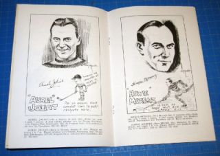  Canadiens Caricature Book Howie Morenz Joliat Cecil Hart Replica