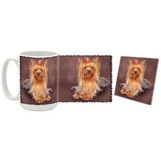 Yorkie Mug & Coaster Gift Box Combo   Dog/Puppy/Canine