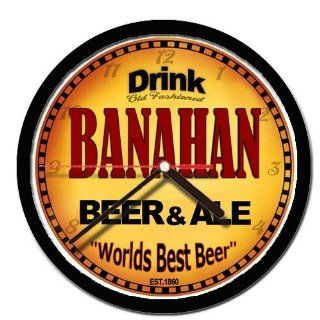 BANAHAN beer and ale cerveza wall clock 