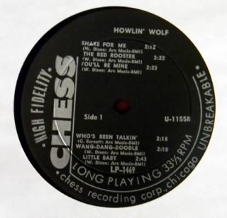 Howlin Wolf Chess LP 1469 Original Black Label Mono Blues Muddy Waters