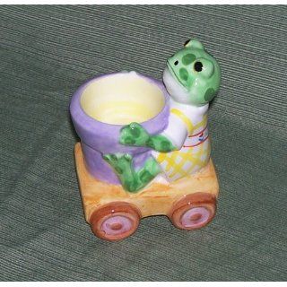 Whimsical Garden Ceramic Frog Votive /Tealight Holder