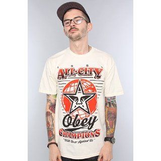 Obey The 89 Champs Basic Tee,Extra Extra Large,Off White