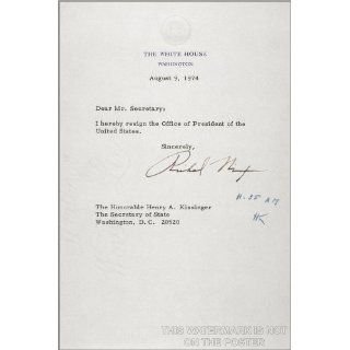 President Richard M. Nixon Resignation Letter   24x36