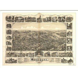 Historic Woodbury. New Jersey, c. 1886 (L) Panoramic Map