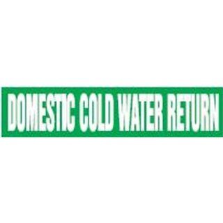 DOMESTIC COLD WATER RETURN   Cling Tite Pipe Markers   outside