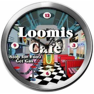 LOOMIS 14 Inch Cafe Metal Clock Quartz Movement Home