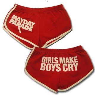 MAYDAY PARADE   Girls Make Boys Cry   Red Track Shorts