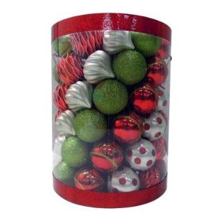100 ct. Shatterproof Ornaments   Green/Red Everything