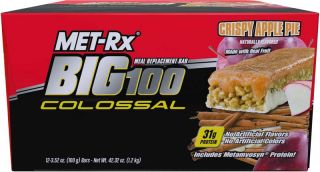 Met Rx Big 100 Colossal Meal Replacement Bar, Crispy Apple