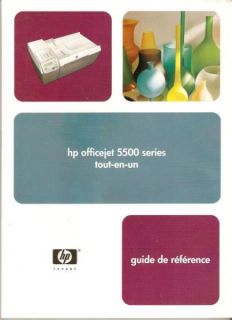 HP Officejet 5500 Series Guide French Version Hewitt Packard Printer