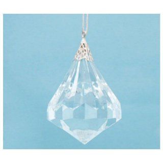 Box of 4 Large Acrylic Crystal Faceted Hanging Chandelier