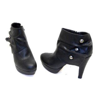 Madden Girl Cravis High Heel Bootie Black Size 7.5 New
