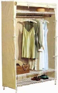 Garment Storage Free Standing Wardrobe with Canvas Cover