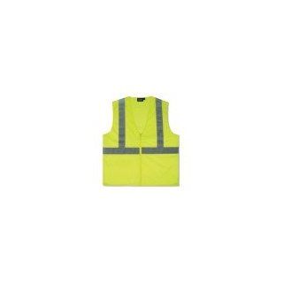  Zip Safety Vest Lime ANSI/ISEA 107 2010 Size 4X 61450   