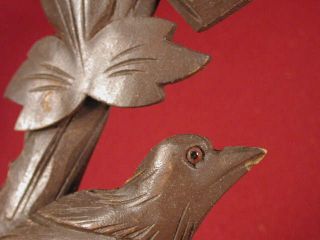 Older Hubert Herr Triberg Black Forest Cuckoo Clock, Birds and leaves