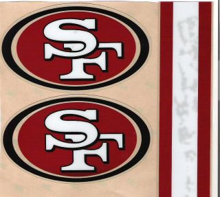 San Francisco 49ers Football Helmet Decals w Stripes