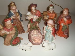 Piece Porcelain Nativity Set No Box Excellent Condition