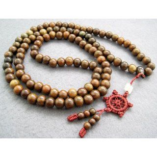 Tibet Buddhist 108 Green Sandalwood Beads Prayer Mala