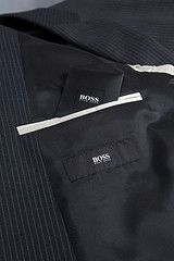Hugo Boss Charcoal Pin Stripe Slim Fit Suit Model The Grand Central
