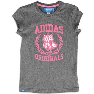adidas Originals Owl S/S T Shirt   Girls Grade School   Dark Grey