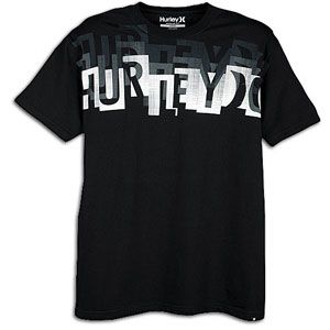 Hurley Staggerly S/S T Shirt   Mens   Casual   Clothing   Black
