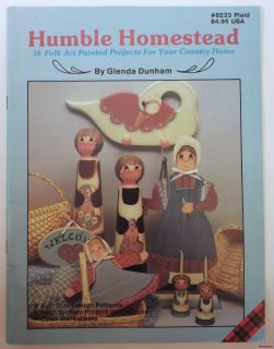 Humble Homestead 16 Folk Art Painted Projects Plaid 8233 Craft Pattern