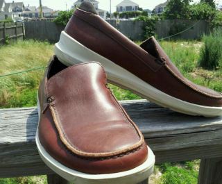 Crew Leather Boat Shoes 9 5 Sz