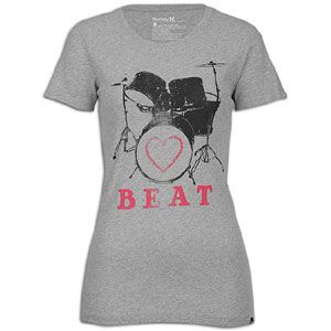 Hurley Heart Beat Perfect Crew   Womens   Casual   Clothing   Heather