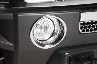 New Putco 06 09 Hummer H3 Fog Light Bezels Chrome Headlight Trim 2 Pcs