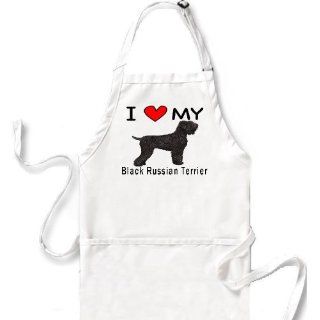 I Love My Black Russian Terrier Apron: Office Products