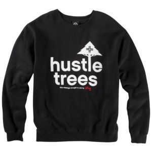 LRG Hustle Trees Crew Sweatshirt   Mens   Skate   Clothing   Black