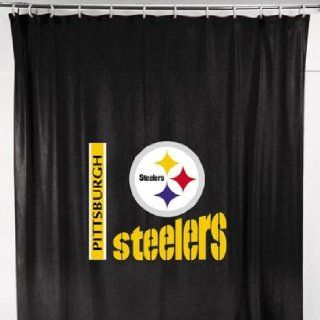 Pittsburgh Steelers Shower Curtain Black Sports