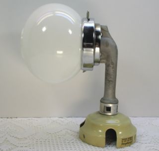 Vintage Humphrey Gas Light Camp RV Fixture w Glass Globe Shade Parts