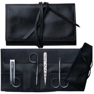 Rubis 4 Piece Manicure Set in Leather Pouch: Beauty