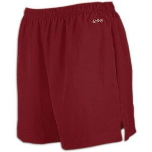 The  V Notch Running Short is made of 100% polyester with a 100