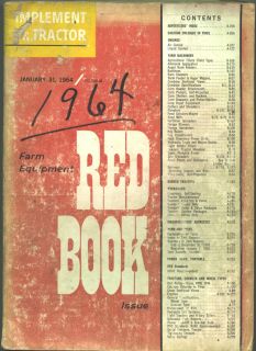 1964 Implement Tractor Red Book