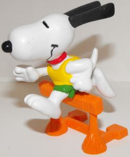 Snoopy Running Olympic Hurdles Peanuts Miniature Figure
