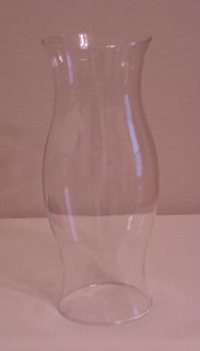 Clear Glass 14 Hurricane Lamp or Candle Holder Globe Chimney
