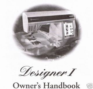 Husqvarna Viking Designer I 1 Owners Handbook Workbook