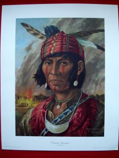 Florida Seminole Chiefs James Hutchinson 4 Lithographs Complete