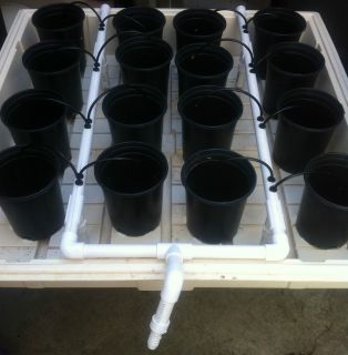  Fed Hydroponic Drip System 16 Site Covert Your 4x4 Flood Tables