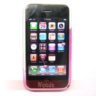 Pink Cherry Blossom Silicone Soft Back Case Cover for apple iPhone 3Gs