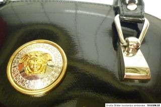 Versace Shining Hand Bag Black with Medusa Accessories