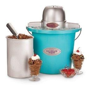 Nostalgia Electrics 4 Qt Plastic Bucket Ice Cream Maker