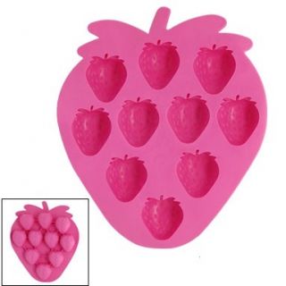 Strawberry Shape Ice Cube Mold Tray TPR Chocolate Maker