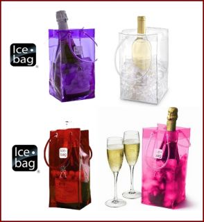 PVC Wine Ice Bag Travel Wine Bag Wine Bottle Cooler Ice Chiller Wine