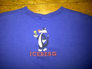 Iceberg History Hip Hop Urban Sylvester Tweety Royal Blue Tee T Shirt
